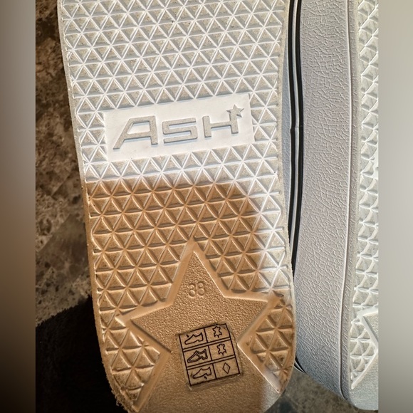 ASH Spot Bis Chunky Soled Platform Slides Sandals White/Black Size 38/8 Modesens - Picture 9 of 11